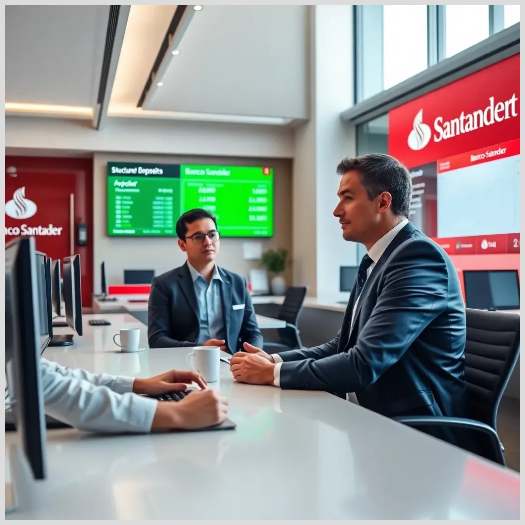 Contratación y gestión de productos de inversión: depósitos estructurados en el banco santander