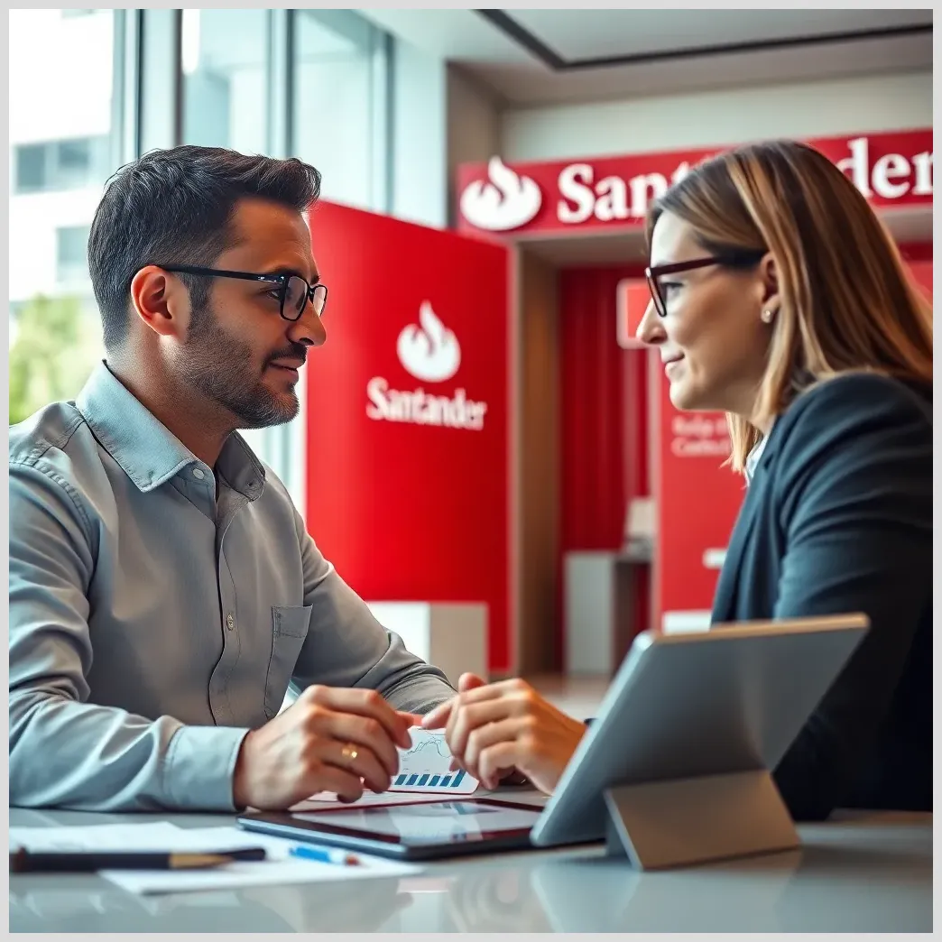 Solicitar asesoramiento financiero y otros servicios relacionados en el banco santander